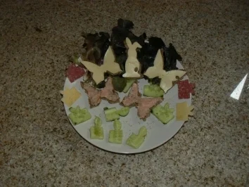 Jaqueline´s bunter Abendbrotteller - Rezept