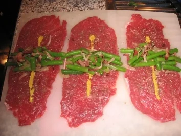 Rinder- Involtinis gefüllt mit Speckbohnen - Rezept - Bild Nr. 3