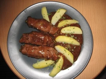 Rinder- Involtinis gefüllt mit Speckbohnen - Rezept - Bild Nr. 5