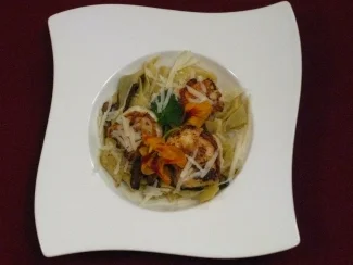 Garnelen an Pappardelle mit Steinpilzen - Rezept