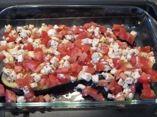 Gratinierte Auberginen mit Tomaten und Mozarella - Rezept - Bild Nr. 2