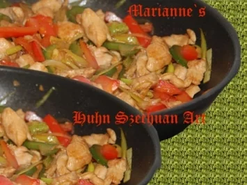 Hähnchen nach Szechuan Art - Rezept