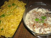 Käsespätzle mit Pfifferlingrahmsößle - Rezept