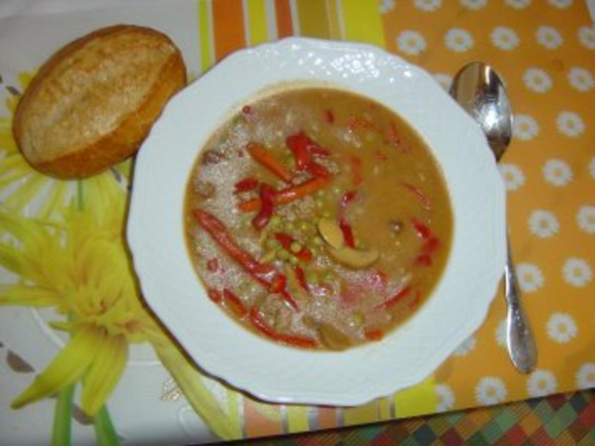 Mitternachtssuppe mit Ochsenschwanzsuppe gebunden Konserve ...