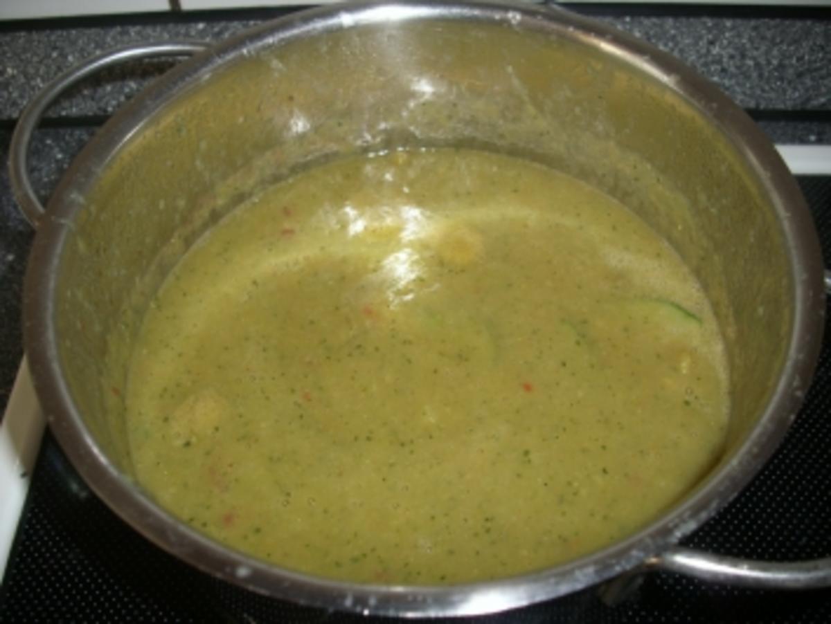 Würzige Bohnen-Zuchhini-Suppe - Rezept