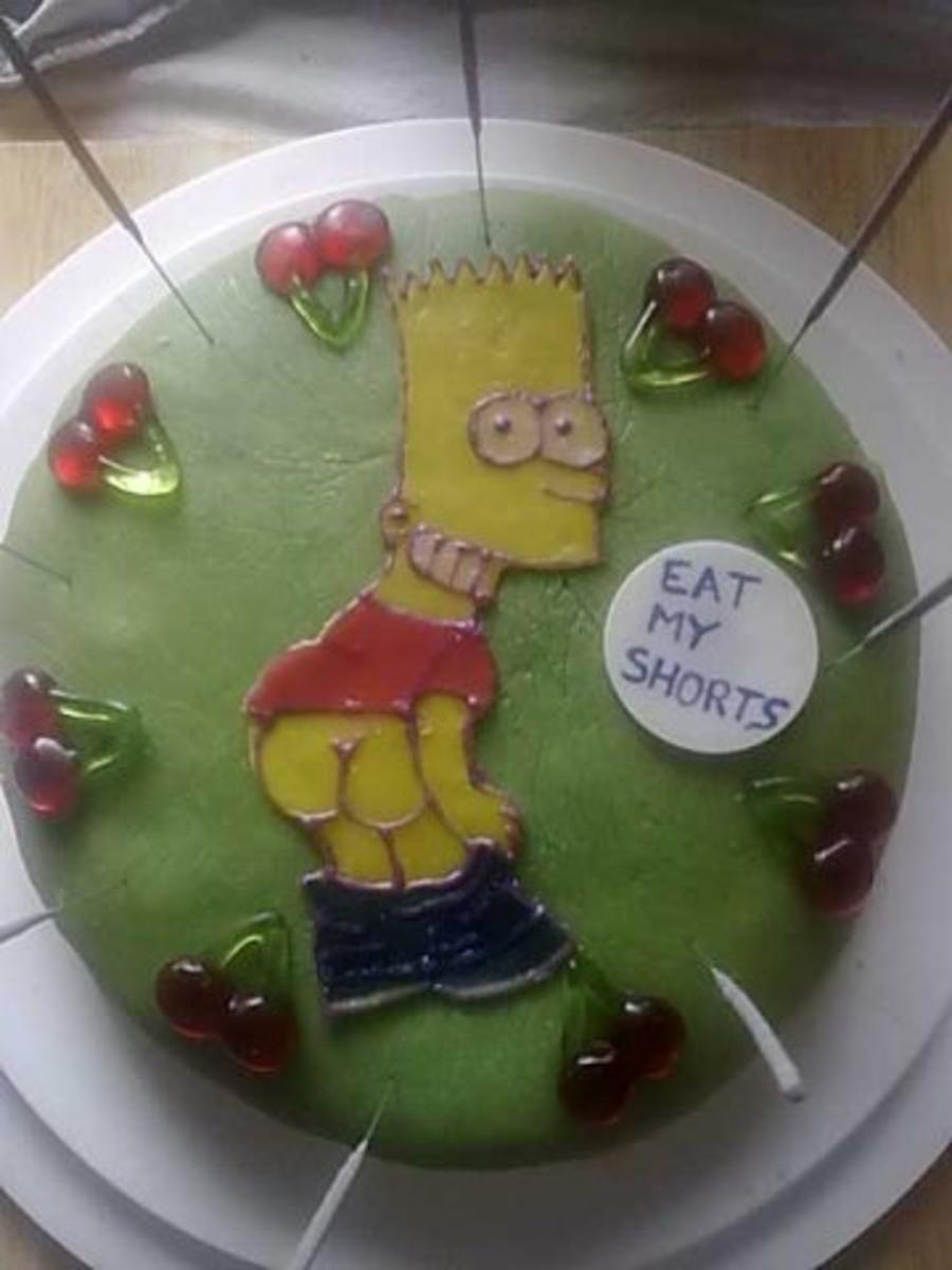 Bart Simpson`s  eat my short`s  -  Torte - Rezept - Bild Nr. 3