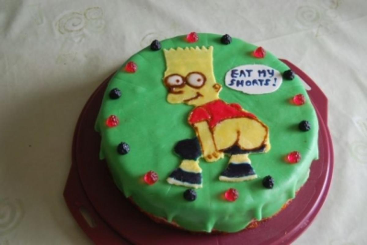 Bart Simpson`s  eat my short`s  -  Torte - Rezept
