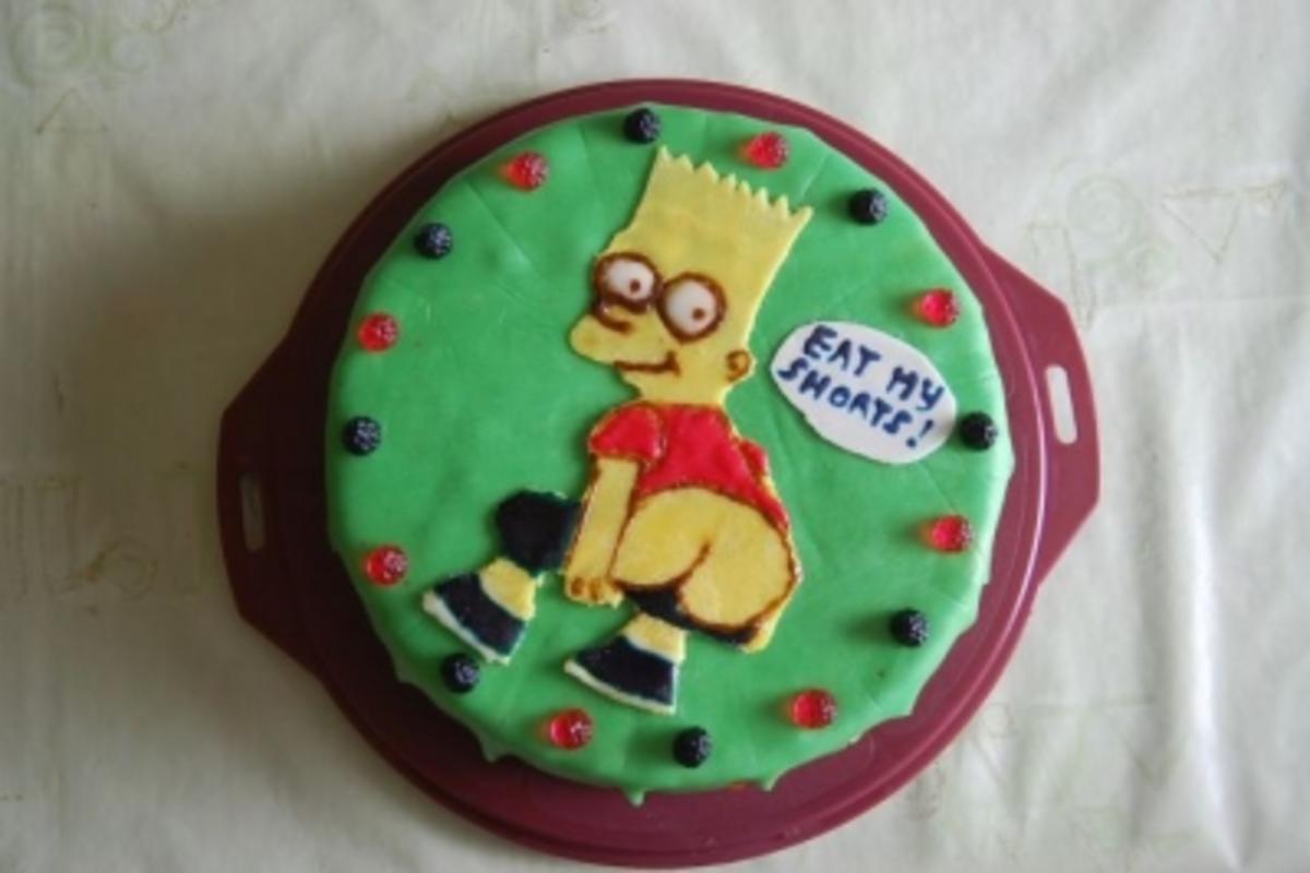 Bart Simpson`s  eat my short`s  -  Torte - Rezept - Bild Nr. 2