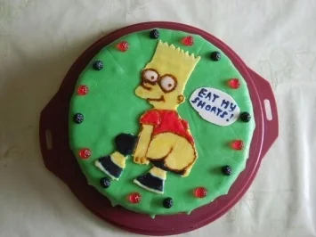Bart Simpson`s  eat my short`s  -  Torte - Rezept - Bild Nr. 2