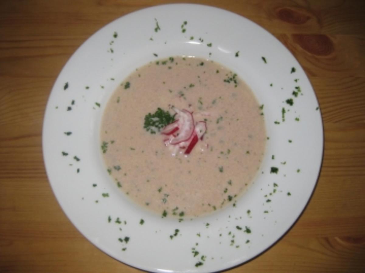 Radieschensuppe mit Radieschen und Zwiebel - Rezept mit Bild - kochbar.de