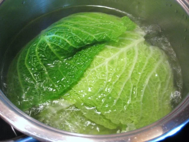 Wirsing-Päckchen  in  Specksoße - Rezept - Bild Nr. 3