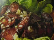 Vesper --- Schwarzer Wurstsalat - Rezept