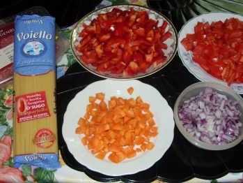 Rezept: Spaghetti mit Gemüse-Hackfleisch-Soße Bild Nr. 2 Spaghetti mit Gemüse-Hackfleisch-Soße - Rezept - Bild Nr. 2