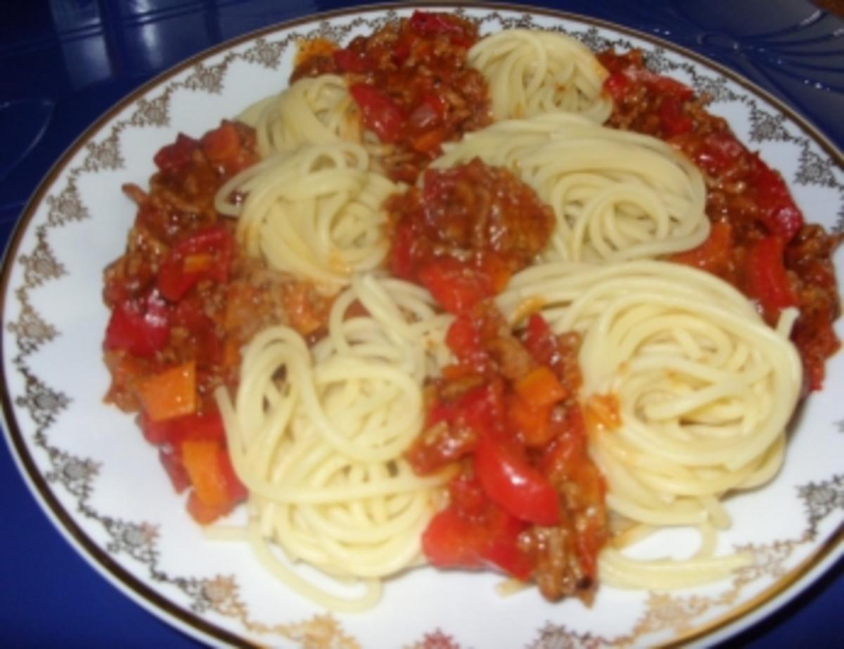 Spaghetti mit Gemüse-Hackfleisch-Soße - Rezept - Bild Nr. 7