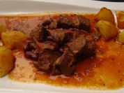 Bohnen Rindsgulasch mit Pfeffererdäpfel - Rezept - Bild Nr. 456