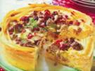 Nudel-Hack-Torte - Rezept