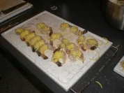 Garnelen mit Kartoffelspaghetti - Rezept