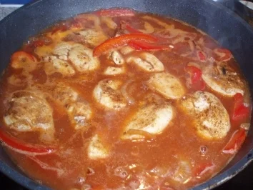 Hühnchenbrustfilet     auf Letschogemüse - Rezept - Bild Nr. 4