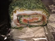 Fisch-Spinat-Käse-Lachsrolle - Rezept
