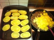 Ofenkartoffeln mit Hackfleisch gefüllt - Rezept