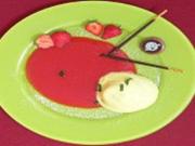 Bayerische Creme auf Früchtespiegel mit frischen Erdbeeren - Rezept - Bild Nr. 9