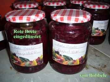Rezept: Eingemachtes: Rote Beete eingedünstet Eingemachtes: Rote Beete eingedünstet - Rezept