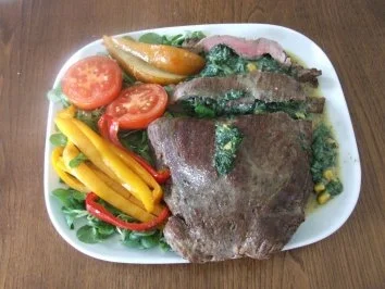 Gefüllte Rindfleischtasche - Rezept