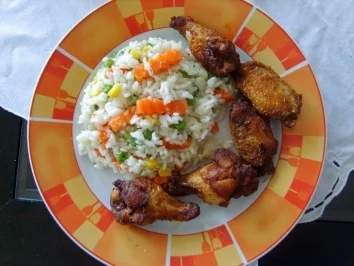 Rezept: Schmal Hans 3 - Gemüsereis mit Chicken - Wings Schmal Hans 3 - Gemüsereis mit Chicken - Wings - Rezept