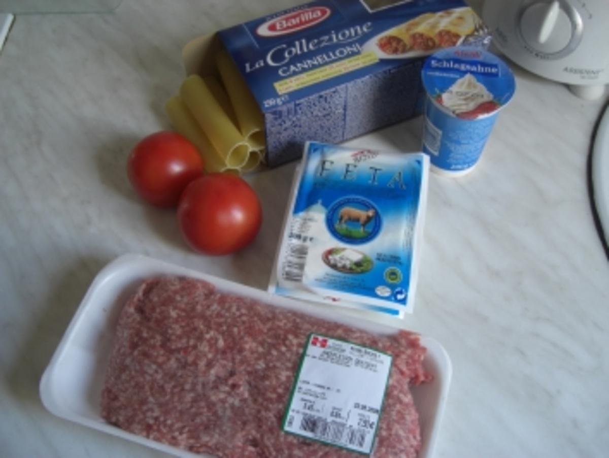 Cannelloni mit Schafskäse-Hack Füllung - Rezept - Bild Nr. 2