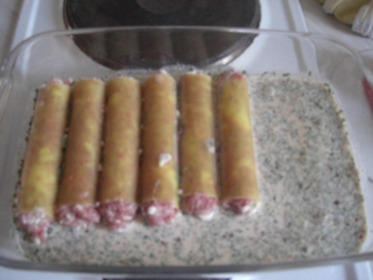 Cannelloni mit Schafskäse-Hack Füllung - Rezept - Bild Nr. 3