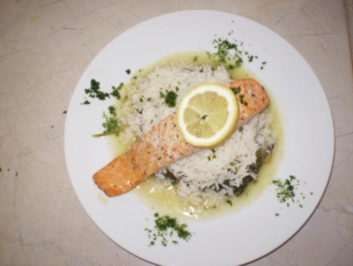 Leichte Küche Blattspinat mit Lachs und Reis - Rezept - Bild Nr. 5