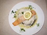 Leichte Küche Blattspinat mit Lachs und Reis - Rezept