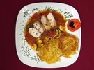 Spanisches Hähnchen mit Kartoffelnest - Rezept
