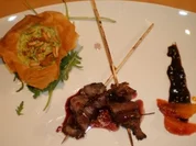 Ente an Pflaumendipp und Rauke-Ricottatörtchen - Rezept