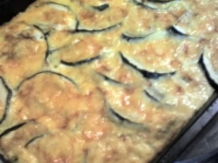 Zucchini-Auflauf mit Eiermilch