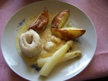 Pangasius Filet auf Zitronenzabaione mit Garnelen - Rezept