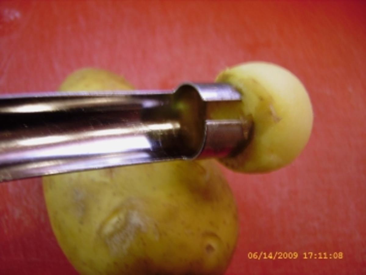 Kartoffelpilze an Minischnitzeln und Rotkraut - Rezept - Bild Nr. 19