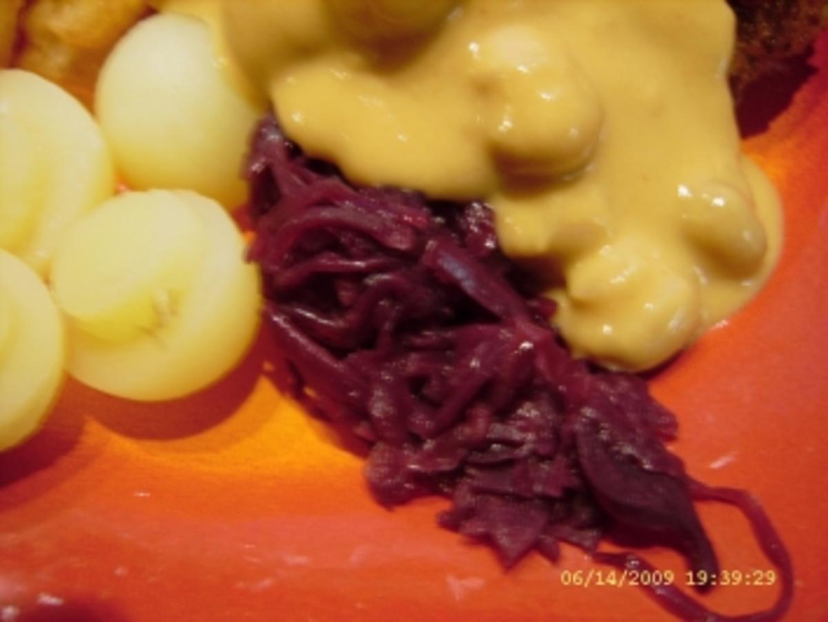 Kartoffelpilze an Minischnitzeln und Rotkraut - Rezept - Bild Nr. 34