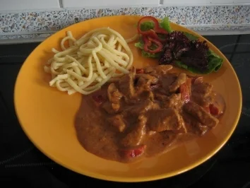 Schweinegeschnetzeltes mit Paprika - Rezept - Bild Nr. 2