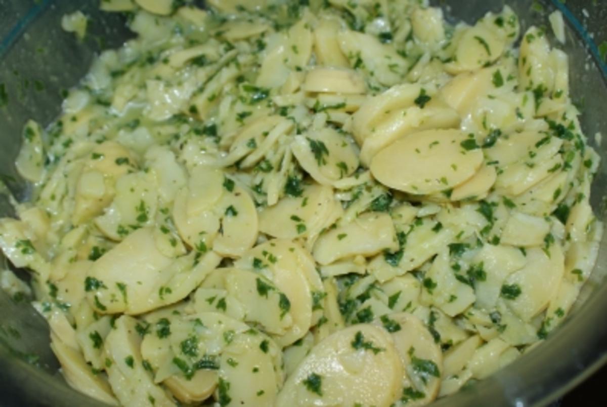 Kartoffelsalat mit leckerem RucolaDressing - Rezept