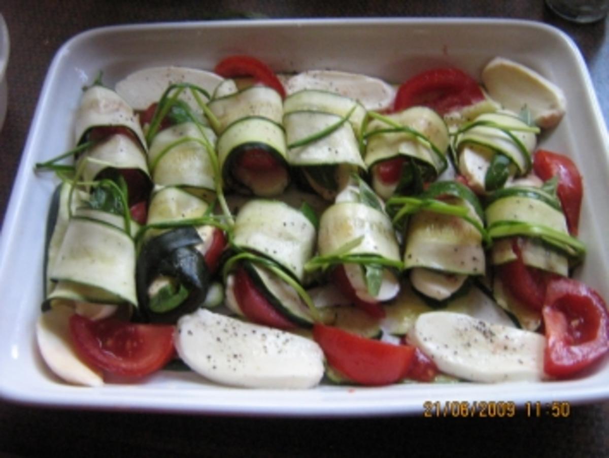 Zucchini-Mozarella-Päckchen - Rezept - Bild Nr. 5