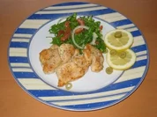 Hähnchenschnitzelchen mit Rucolasalat - Rezept