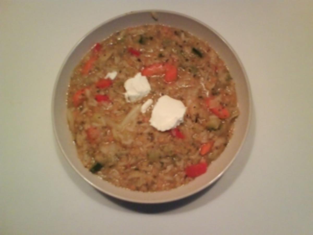 Bilder für Eintopf: Gemüse-Reis-Rote-Linsen-Eintopf - Rezept