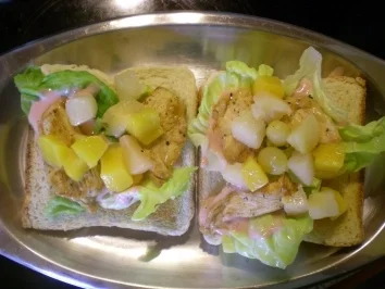 Jamaika - Toast  mit  Hühner Streifen - Rezept - Bild Nr. 5