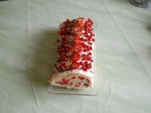 Erdbeer - Buisquit-Rolle - Rezept