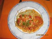 Spaghetti  mit Tomaten-Calamari-Soße - Rezept