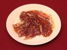 Teriyaki von Tuna-Sashimi mit Gurken-Rettich-Salat (Thorsten Nindel) - Rezept