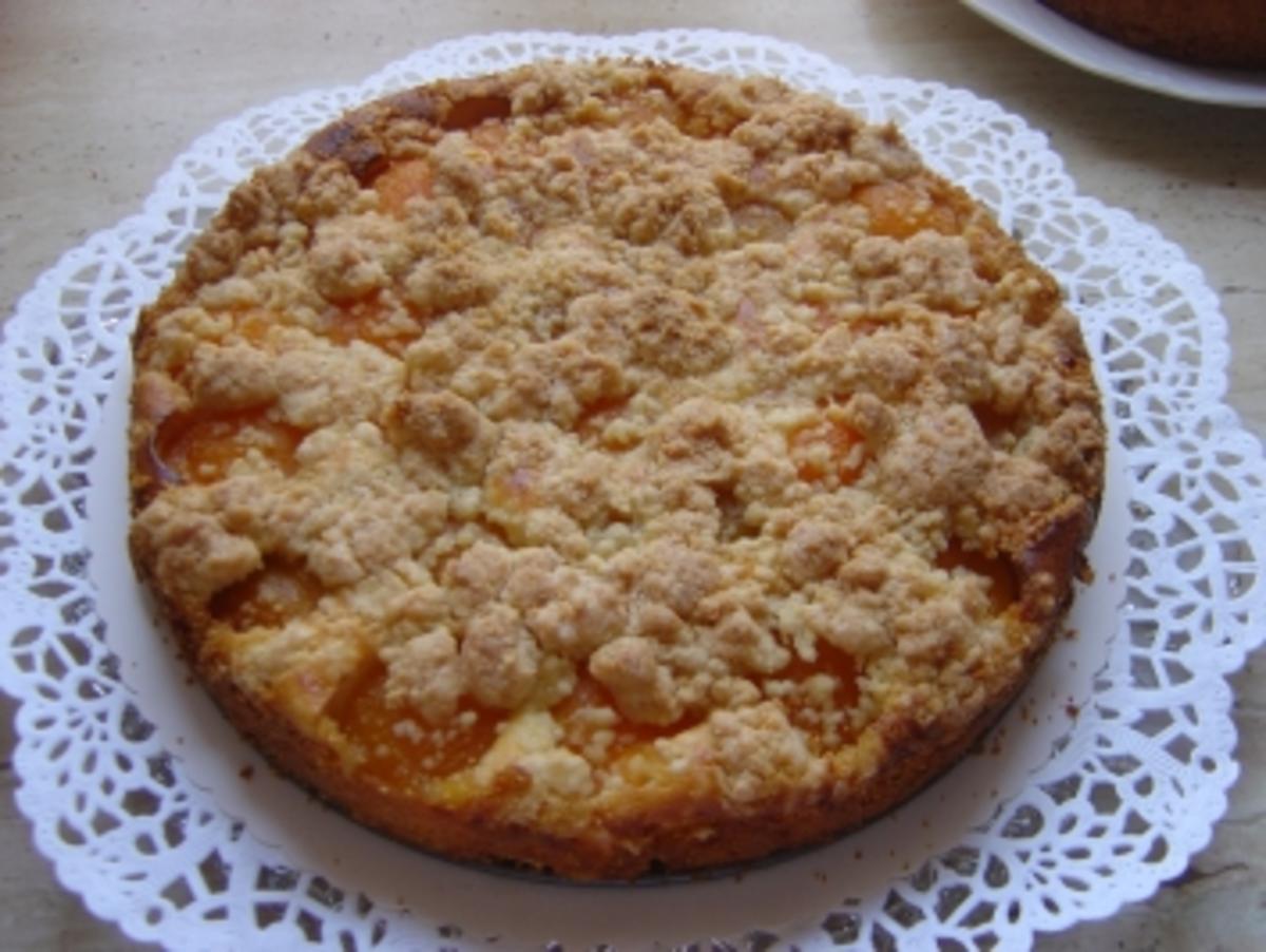 Aprikosen -Streuselkuchen - Rezept