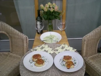 Blätterteig  Schnecken pikant gefüllt - Rezept