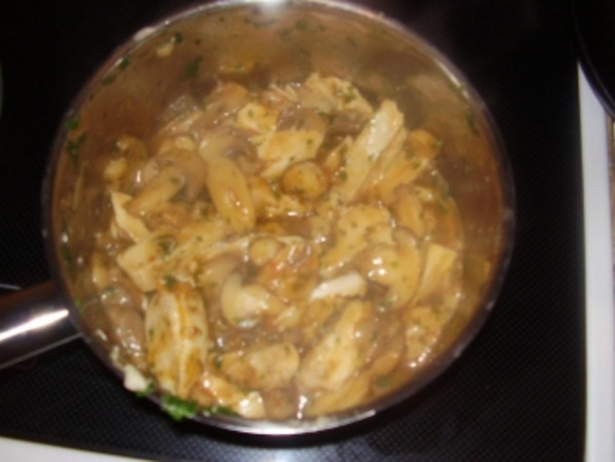 Hühnchenfleisch mit Pilzen und Reis - Rezept - Bild Nr. 3